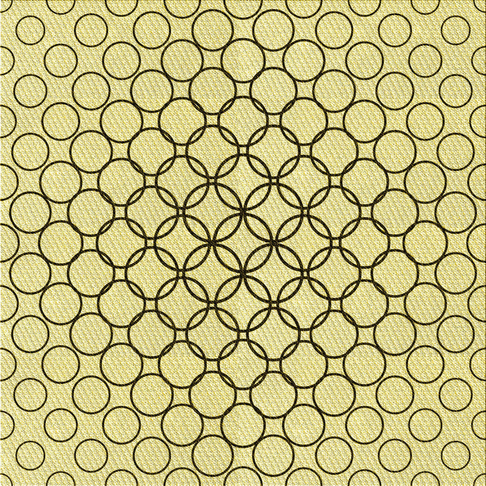 Round Machine Washable Transitional Sun Yellow Rug, wshpat754yw