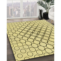 Patterned Sun Yellow Rug, pat754yw