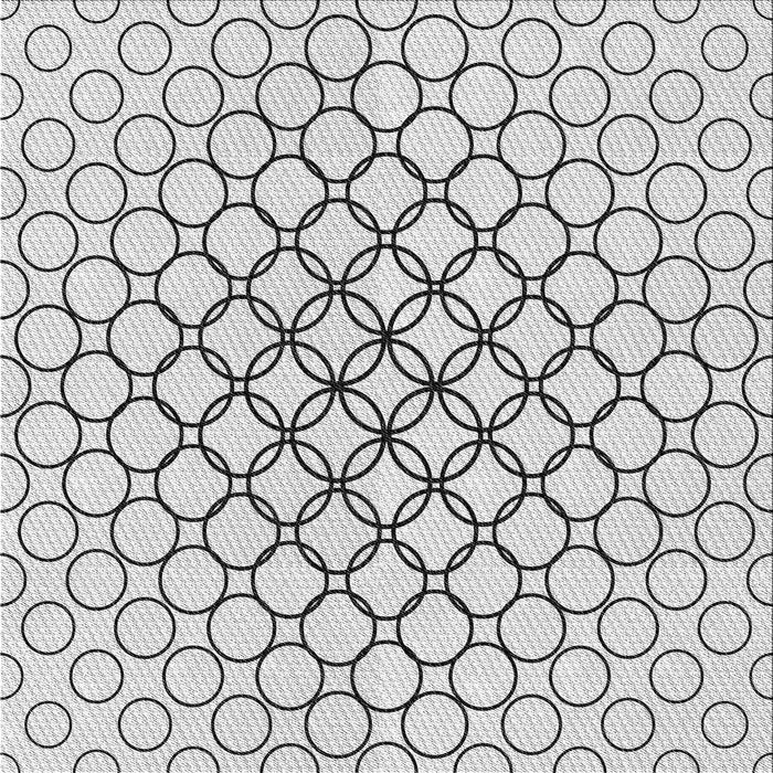 Sideview of Machine Washable Transitional White Smoke Rug, wshpat754