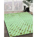 Patterned Mint Green Rug in Family Room, pat755grn