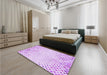 Patterned Purple Rug in a Bedroom, pat755pur