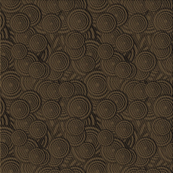 Round Patterned Midnight Gray Rug, pat756brn