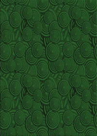 Machine Washable Transitional Green Rug, wshpat756grn