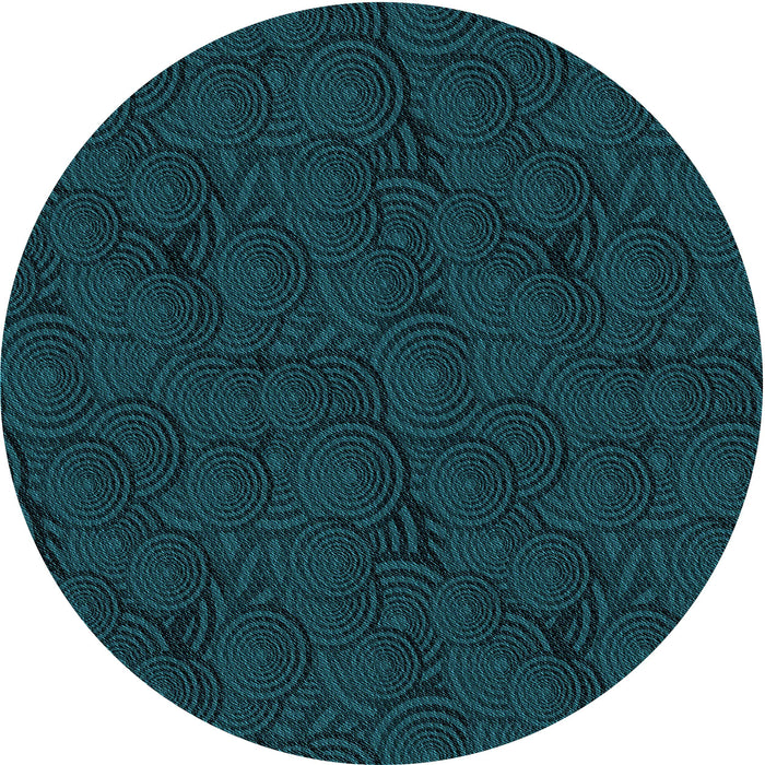 Square Machine Washable Transitional Dark Cyan Green Rug in a Living Room, wshpat756lblu