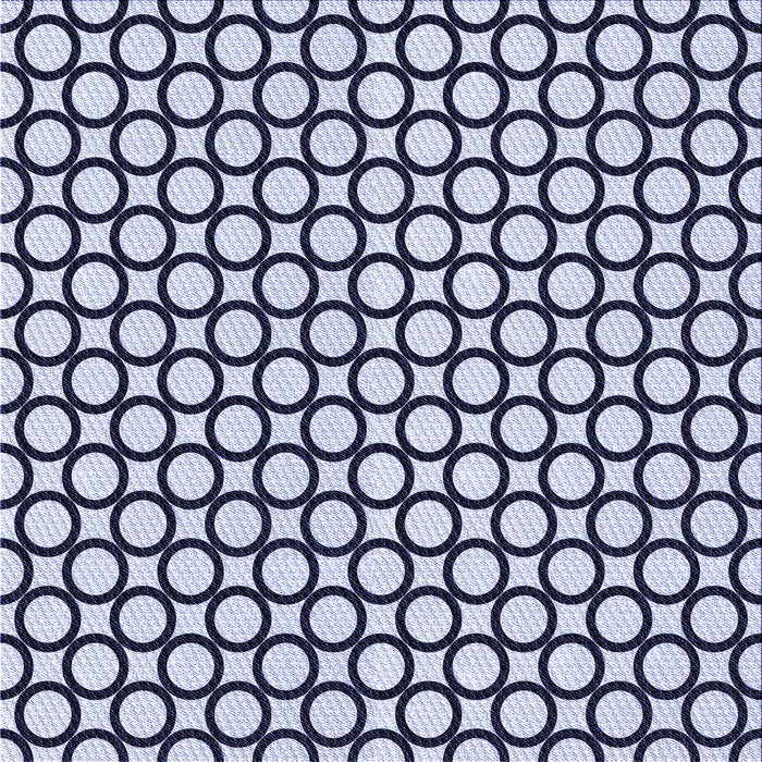 Round Patterned Blue Rug, pat757blu