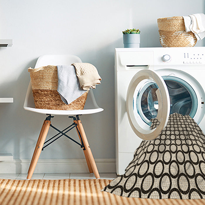 Machine Washable Transitional Vanilla Gold Rug in a Washing Machine, wshpat757brn