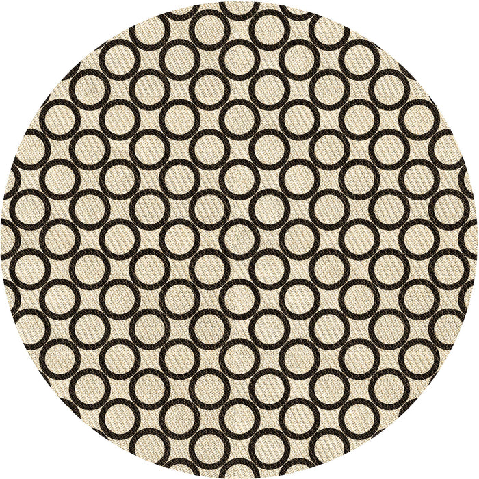 Square Patterned Vanilla Gold Rug, pat757brn