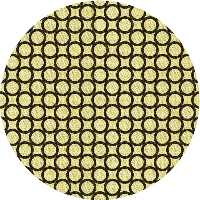 Square Patterned Mustard Yellow Rug, pat757yw