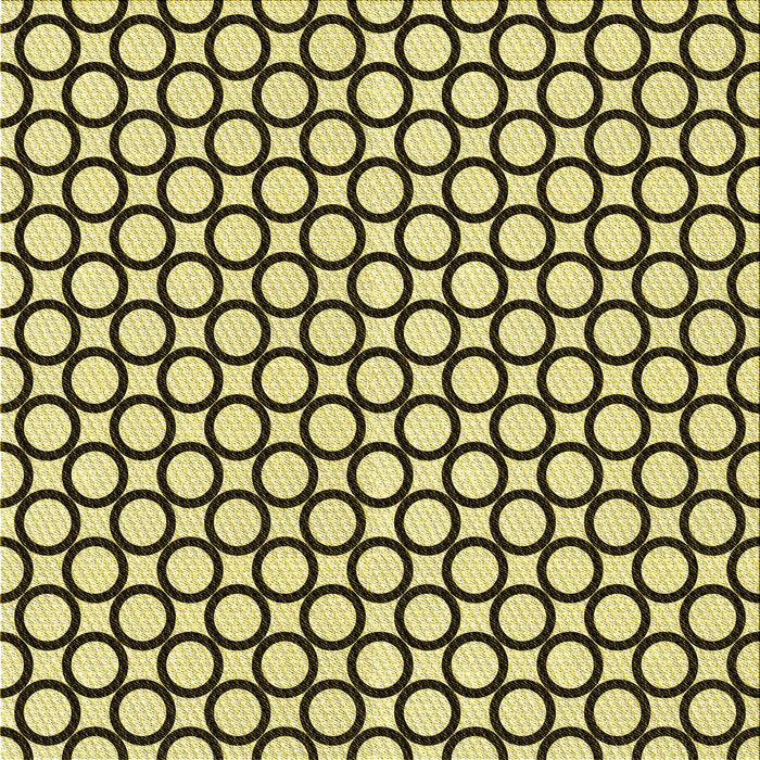 Round Patterned Mustard Yellow Rug, pat757yw