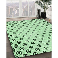 Patterned Mint Green Rug, pat758grn
