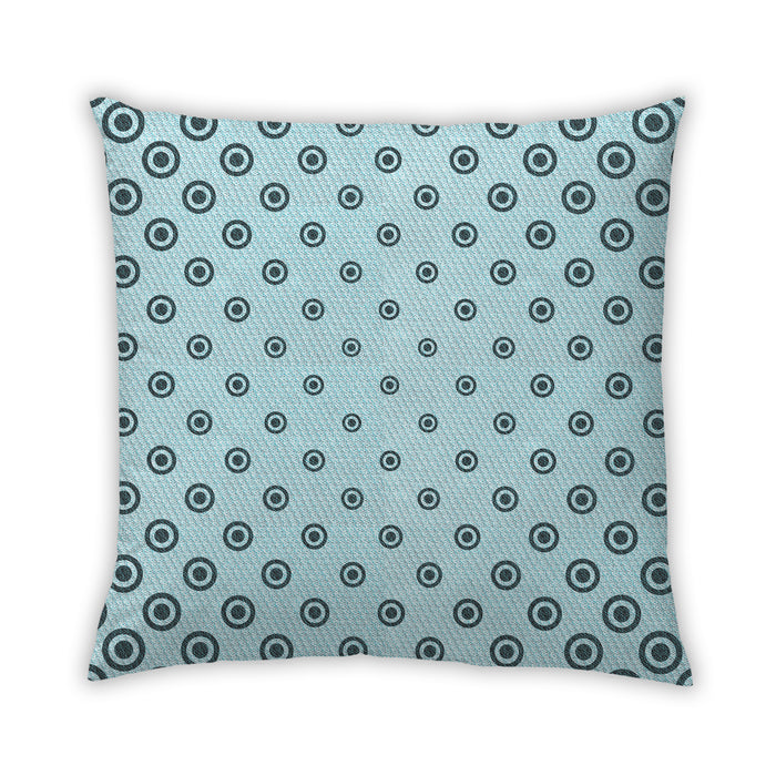Front View of Patterned Square Seafoam Green Throw Pillow, 18 inch by 18 inch, pwpat758lblu