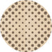 Square Patterned Copper Brown Rug, pat758org