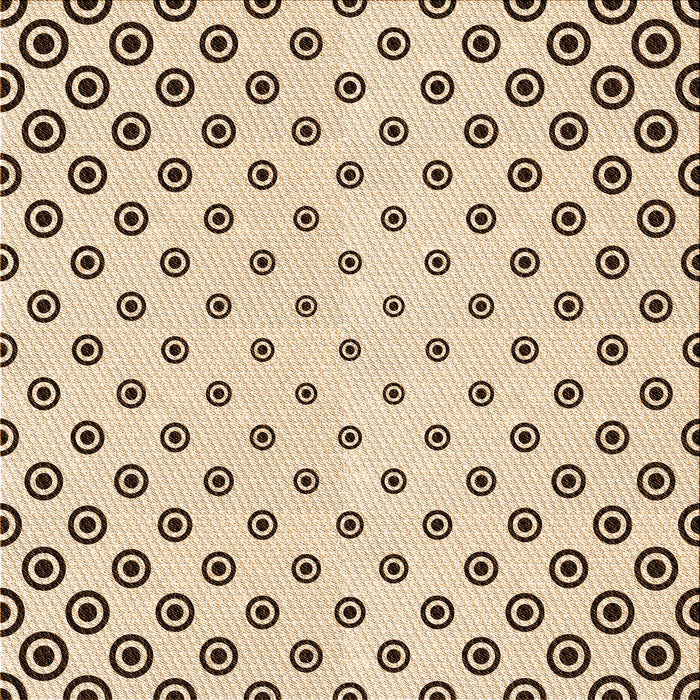 Round Patterned Copper Brown Rug, pat758org