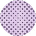 Square Machine Washable Transitional Purple Flower Purple Rug in a Living Room, wshpat758pur