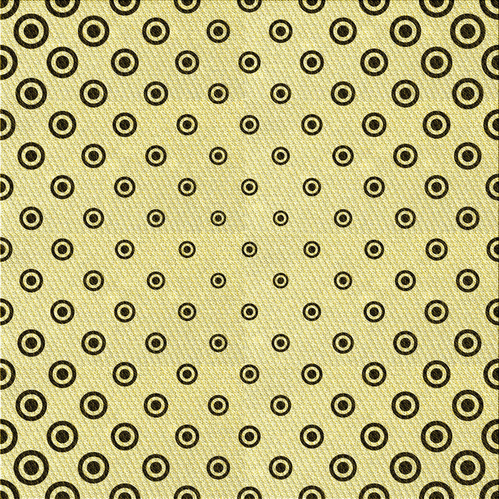 Round Machine Washable Transitional Sun Yellow Rug, wshpat758yw