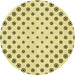 Square Machine Washable Transitional Sun Yellow Rug in a Living Room, wshpat758yw