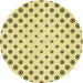 Square Patterned Sun Yellow Rug, pat758yw