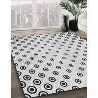 Patterned Off-White Novelty Rug, pat758