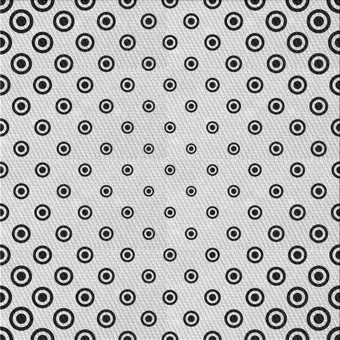 Square Patterned Off-White Novelty Rug, pat758