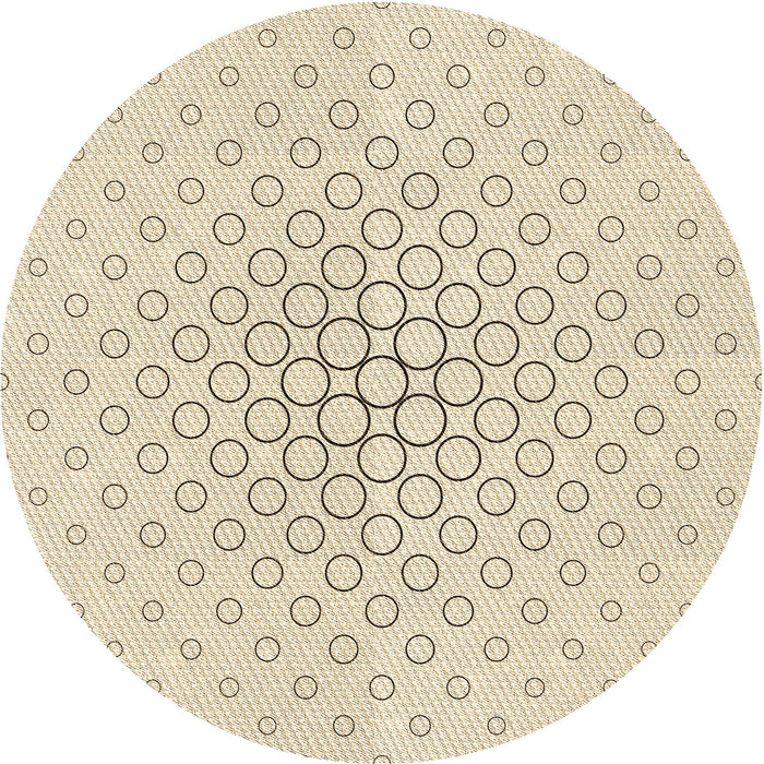 Square Patterned Moccasin Beige Rug, pat759brn