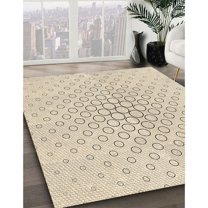Patterned Moccasin Beige Rug in Family Room, pat759brn