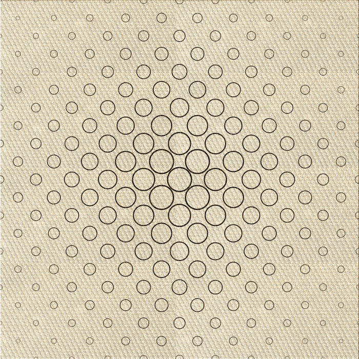 Round Patterned Moccasin Beige Rug, pat759brn