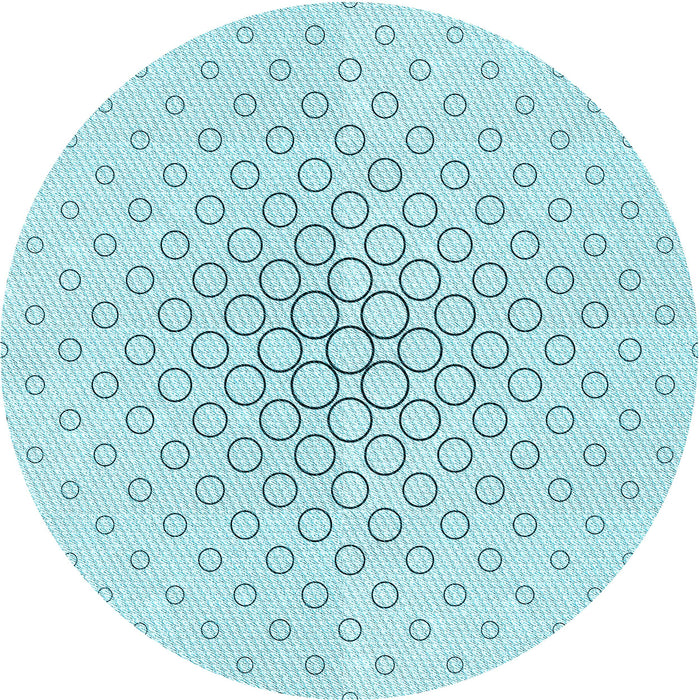 Square Patterned Electric Blue Rug, pat759lblu