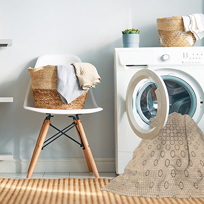 Machine Washable Transitional Moccasin Beige Rug in a Washing Machine, wshpat759org