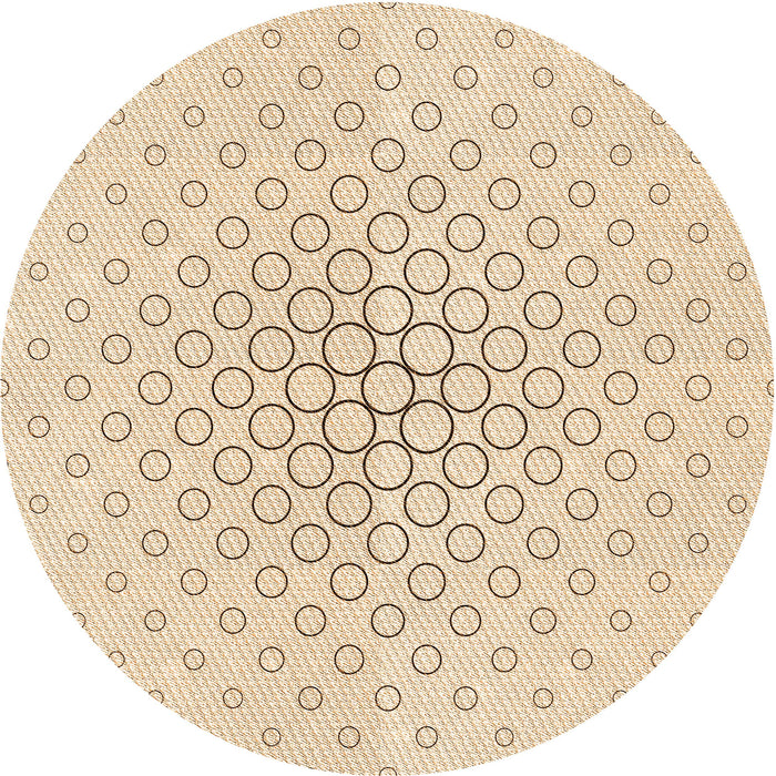 Square Patterned Moccasin Beige Rug, pat759org