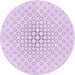 Square Machine Washable Transitional Bright Lilac Purple Rug in a Living Room, wshpat759pur