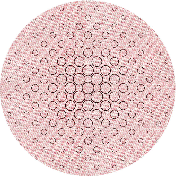 Square Patterned Light Coral Pink Rug, pat759rd