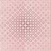 Round Patterned Light Coral Pink Rug, pat759rd