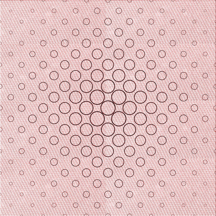 Round Machine Washable Transitional Light Coral Pink Rug, wshpat759rd
