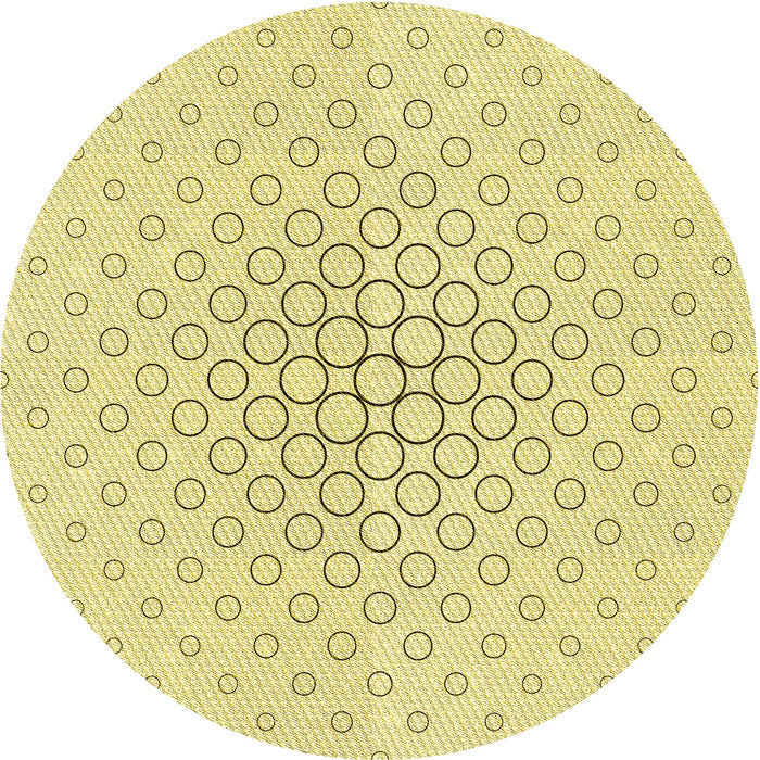 Square Machine Washable Transitional Yellow Rug in a Living Room, wshpat759yw