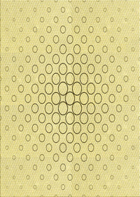 Machine Washable Transitional Yellow Rug, wshpat759yw