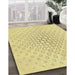 Machine Washable Transitional Yellow Rug in a Family Room, wshpat759yw