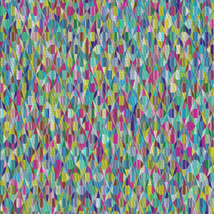 Patterned Blue Green Modern Rug, pat75