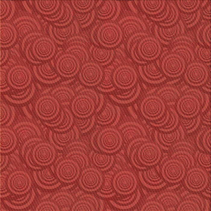 Round Patterned Red Rug, pat760brn