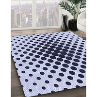 Patterned Pale Lilac Purple Rug, pat761blu