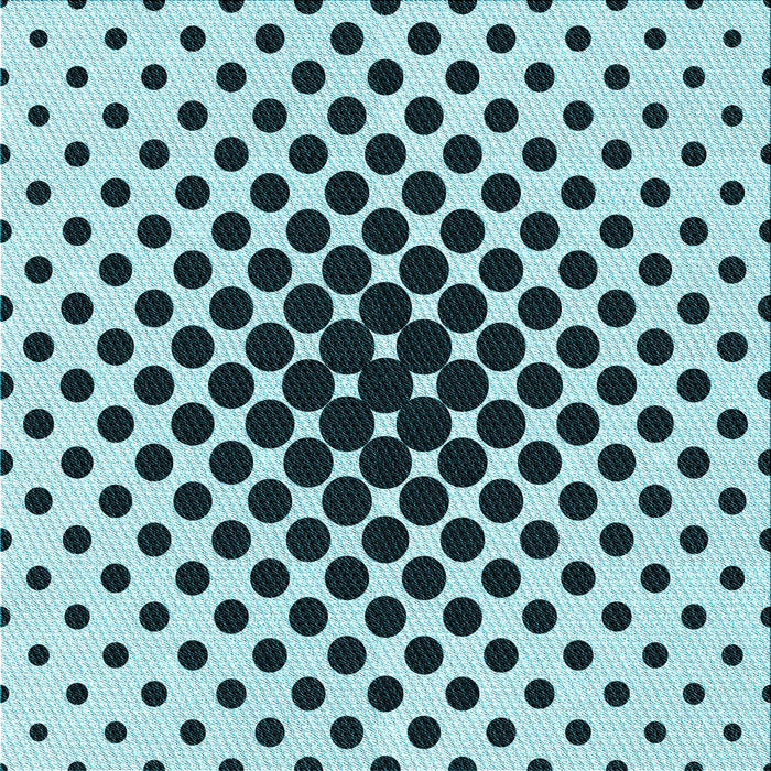 Round Patterned Blue Rug, pat761lblu