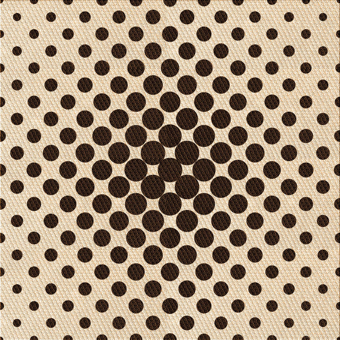 Round Patterned Golden Blonde Gold Rug, pat761org