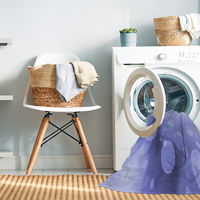 Machine Washable Transitional Jeans Blue Rug in a Washing Machine, wshpat762blu