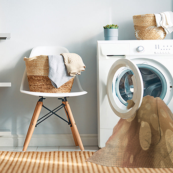 Machine Washable Transitional Yellow Orange Rug in a Washing Machine, wshpat762brn