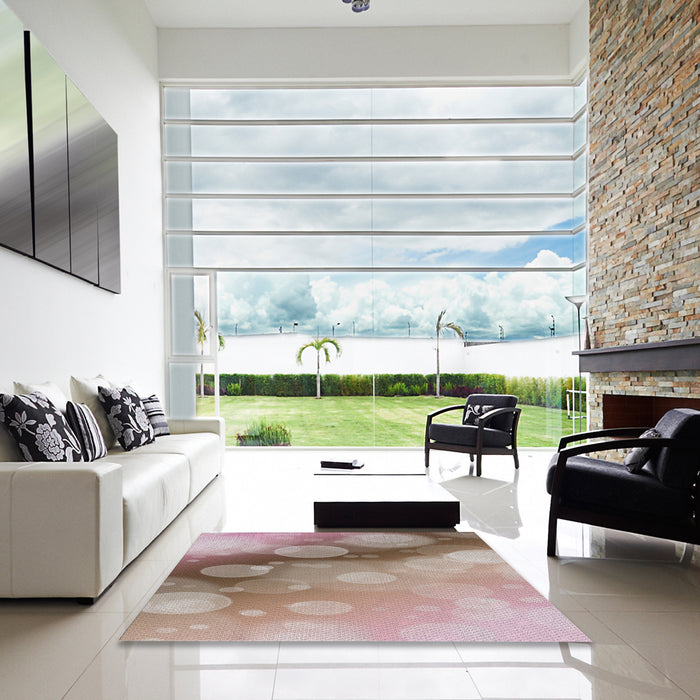 Square Machine Washable Transitional Chestnut Brown Rug in a Living Room, wshpat762