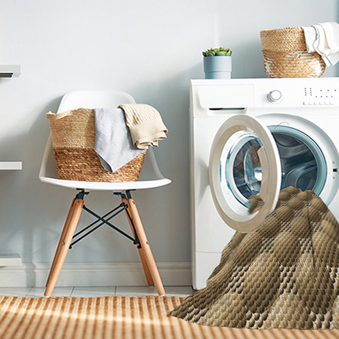 Machine Washable Transitional Red Brown Rug in a Washing Machine, wshpat763brn