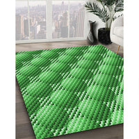 Patterned Green Rug, pat763grn