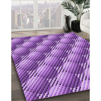 Patterned Violet Purple Rug, pat763pur