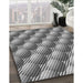 Patterned Silver Gray Novelty Rug in Family Room, pat763