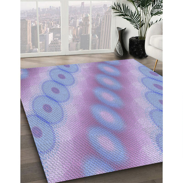 Machine Washable Transitional Medium Purple Rug in a Family Room, wshpat764blu