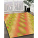 Machine Washable Transitional Neon Orange Rug in a Family Room, wshpat764org